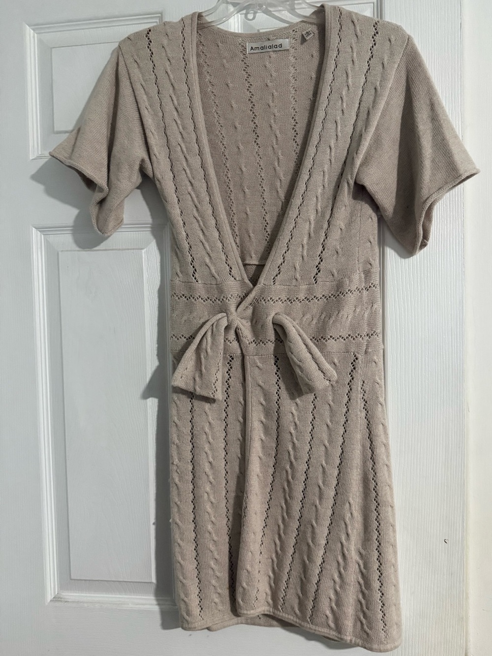 Anthropologie Knit Cross Front Sweater